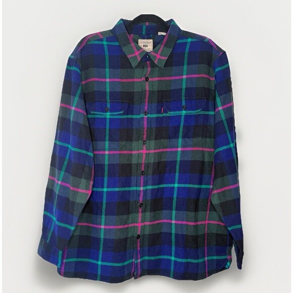 Levi's Other - NWT Levis Jackson Worker Flannel Overshirt Men's Large Cotton Multicolor Plaid